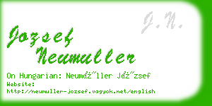 jozsef neumuller business card
